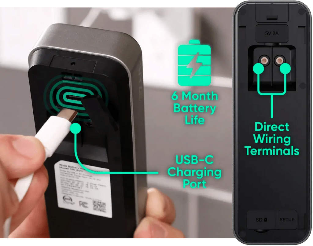 Battery Video Doorbell + Palm Lock