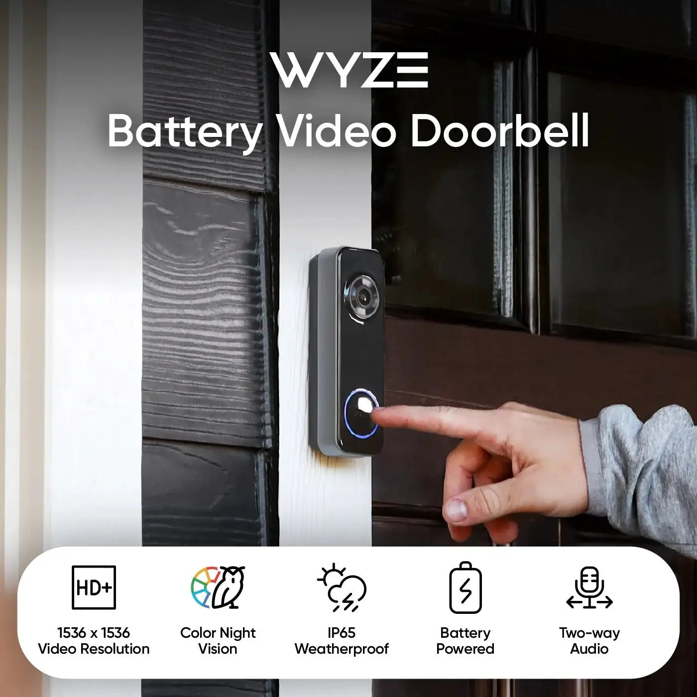 Battery Video Doorbell + Palm Lock